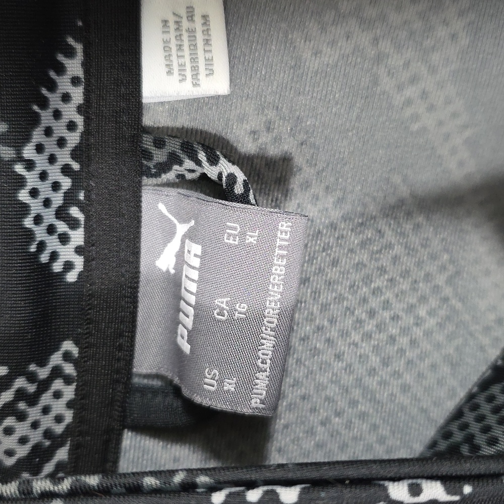 Puma Men's Black and Patterned Windbreaker XL (M12) - Picture 3 of 5